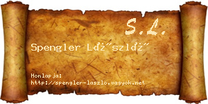 Spengler László névjegykártya