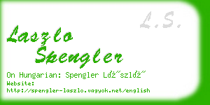 laszlo spengler business card